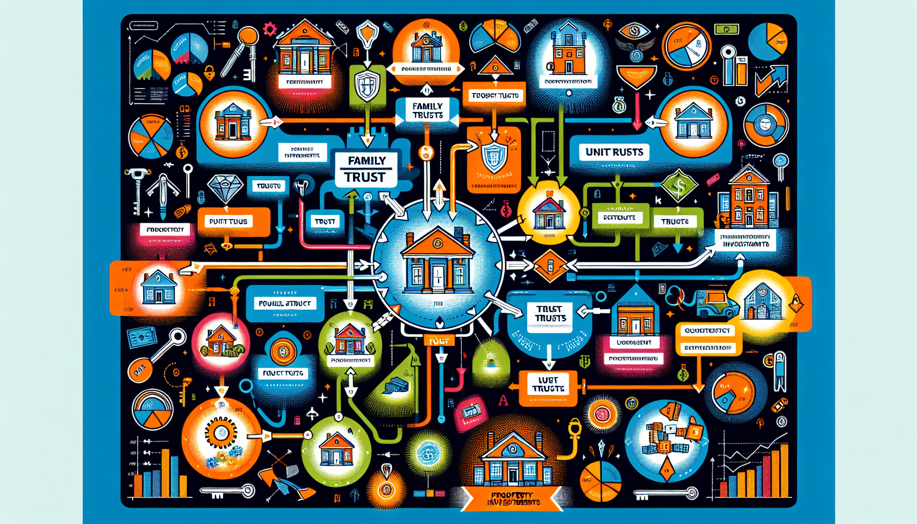 A visual guide to trust structures used for property investment.