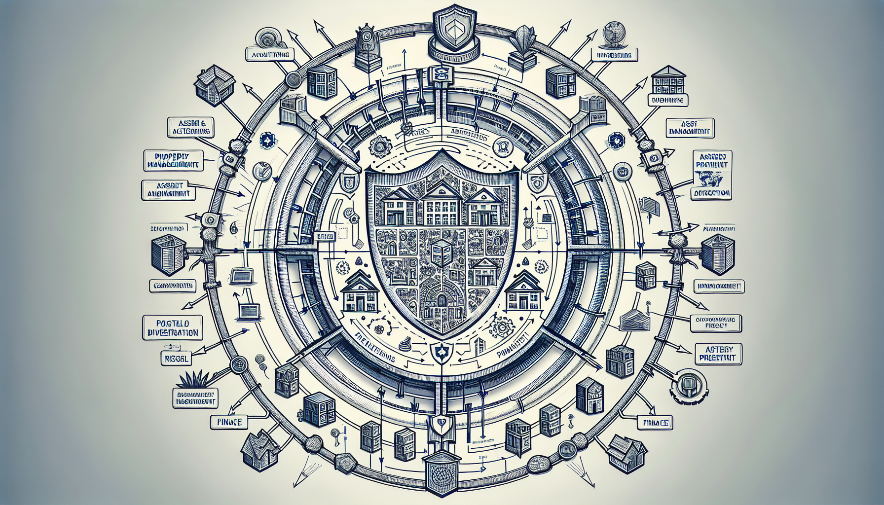 An illustration explaining company structure for property investment.